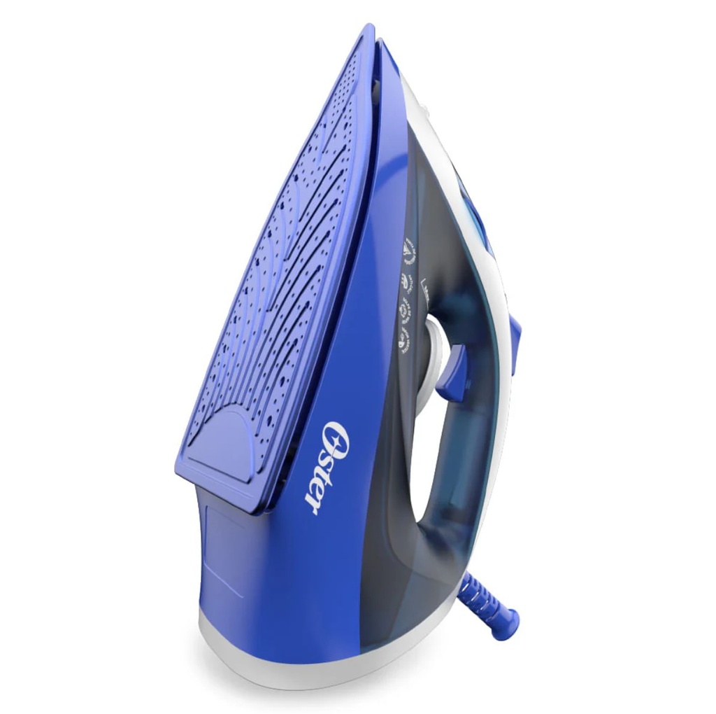 PLANCHA OSTER AZUL ANTIADH./ GOLPE DE VAPOR C/ROCIADOR