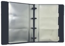 TARJETERO PLASTICO 180 TARJETAS NEGRO-AZUL