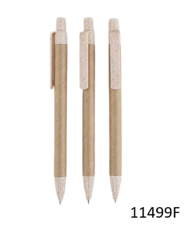 BOLIGRAFO PROMOCIONAL ECO CARTÓN BLANCO/NATURAL