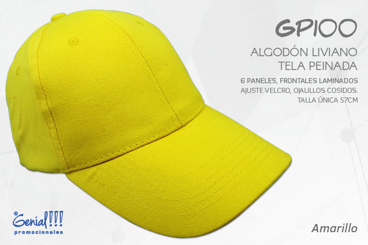 GORRA GENIAL ALGODON - VELCRO