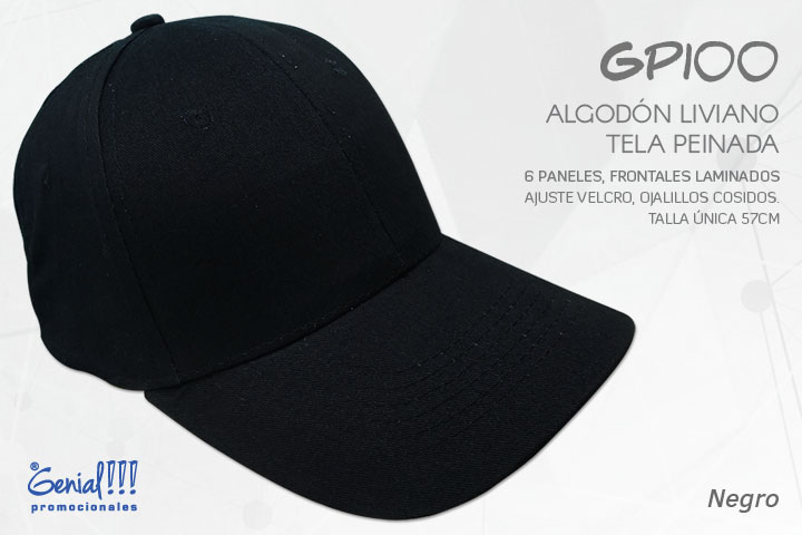GORRA GENIAL ALGODON - VELCRO
