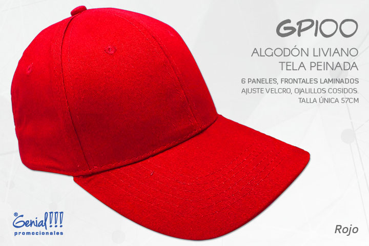 GORRA GENIAL ALGODON - VELCRO