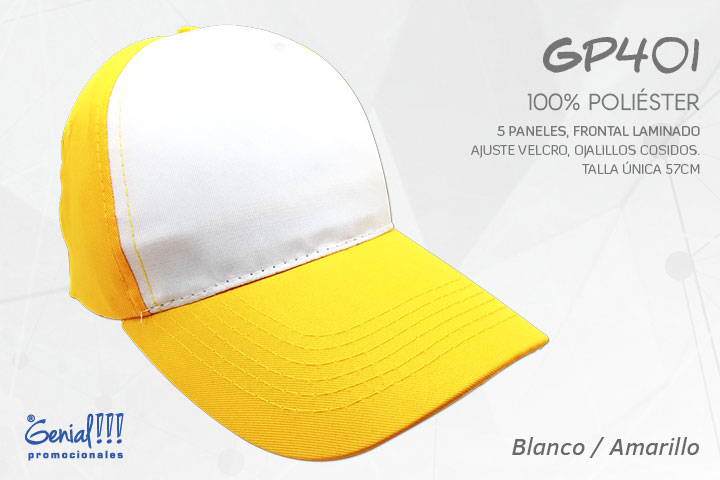 GORRA GENIAL POLIESTER COMBINADA - VELCRO