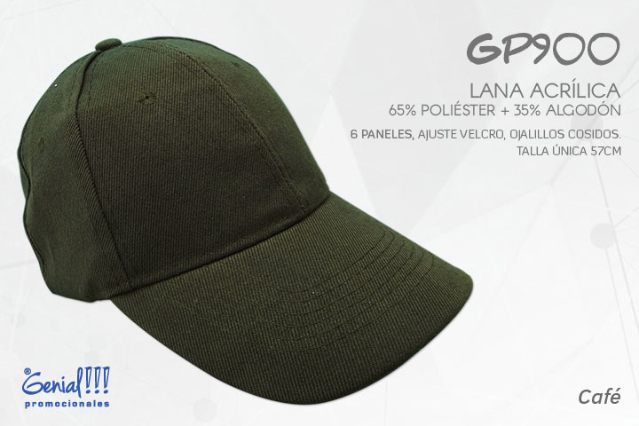 GORRA GENIAL LANA ACRILICA CAFÉ - VELCRO