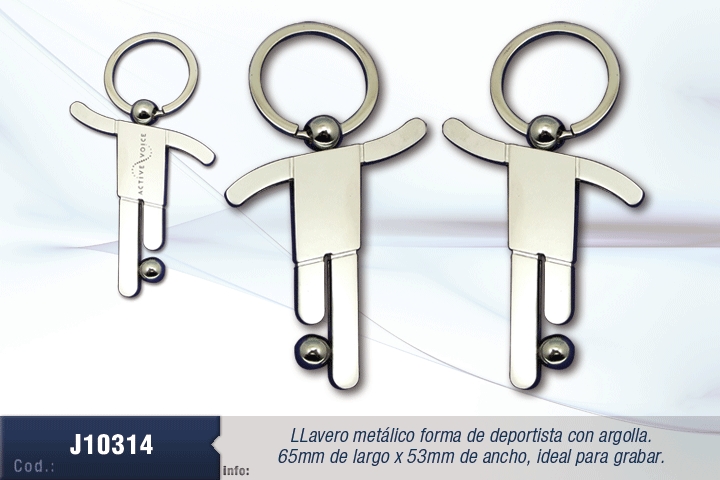 LLAVERO METALICO JUGADOR