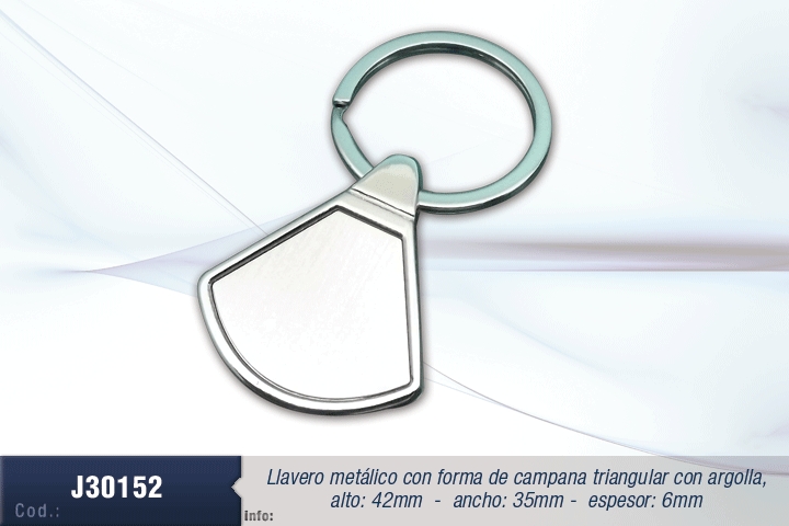 LLAVERO METALICO CAMPANA 30MMX25MM
