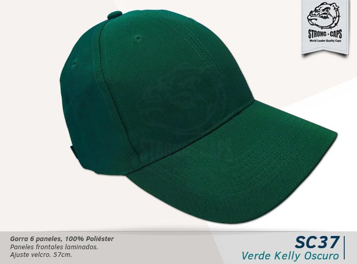 GORRA 100% POLIESTER TWILL KELLY OSC.- VELCRO