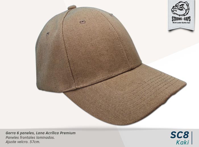 GORRA L.ACRILICA PREMIUM KAKI - VELCRO