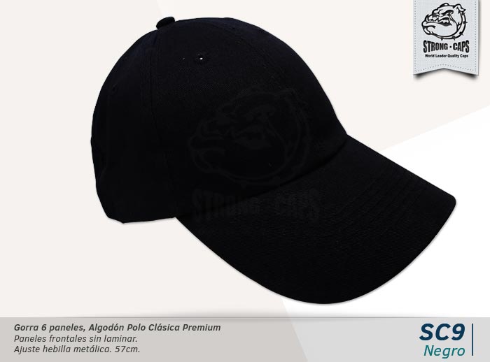 GORRA PRELAVADA LIVIANA NEGRO HEBILLA BRONCE