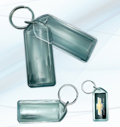 [RE-C025] LLAVERO PLAST. TRANS. RECT. 20X50MM