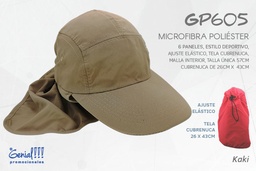 [GP605-KAKI] GORRA GENIAL KAKI MICROFIBRA CUBRENUCA