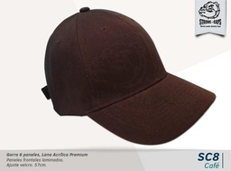 [SC-8-CAFE] GORRA L.ACRILICA PREMIUM CAFE - VELCRO