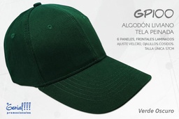 [GP100-VERDOSC] GORRA GENIAL ALGODON - VELCRO