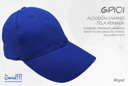 [GP101-ROYAL] GORRA GENIAL ALGODON ROYAL - HEBILLA