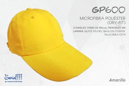 [GP600-AMARILLO] GORRA GENIAL MICROFIBRA AMARILLO - VELCRO