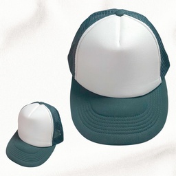 [GP800-BLA/GRIS] GORRA GENIAL CAMIONERA BLANCO/GRIS - AJUST.PLAST