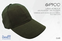 [GP900-CAFE] GORRA GENIAL LANA ACRILICA CAFÉ - VELCRO