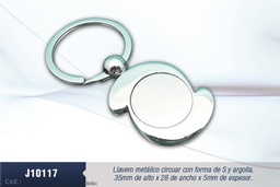 [J10117] LLAVERO METALICO REDONDO 21MM