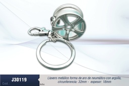 [J30119] LLAVERO METALICO ARO