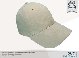 [SC-1-KAKI-CLARO] GORRA ALGODON LIGHT BRUSHED KAKI CL. - VELCRO