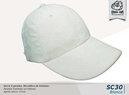[SC30-BLANCO] GORRA MICROFIBRA BLANCO VELCRO