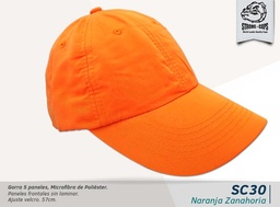 [SC30-NAR/ZANAH] GORRA MICROFIBRA NARANJA ZAN. VELCRO