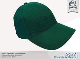 [SC37-KELLYOSCUR] GORRA 100% POLIESTER TWILL KELLY OSC.- VELCRO