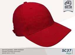 [SC37-ROJO] GORRA 100% POLIESTER TWILL ROJO - VELCRO
