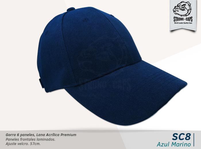 GORRA L.ACRILICA PREMIUM AZUL MARINO - VELCRO