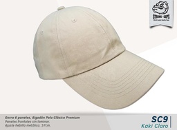 [SC-9-KAKI-CLARO] GORRA PRELAVADA LIVIANA KAKI CLARO HEBILLA BRONCE