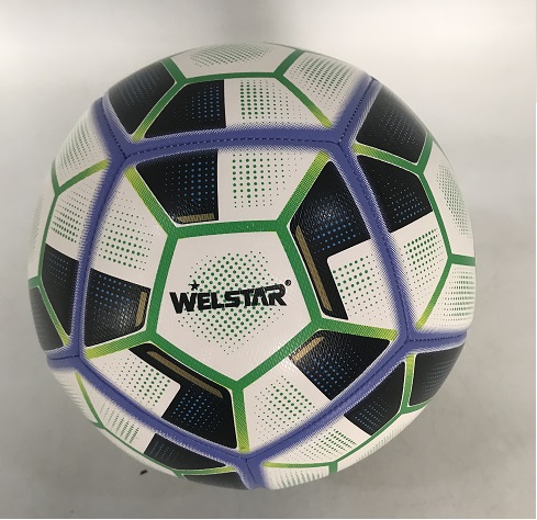 PELOTA FUTBOL WELSTAR NO.4 BLA/NEGRO/VERDE