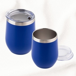 [C10019-AZUL] VASO DE ACERO INOX. DOBLE PARED 350 ML