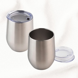 [C10019-PLATA] VASO DE ACERO INOX. DOBLE PARED 350 ML