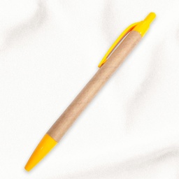 [11795B-AMARILLO] BOLIGRAFO PROMOCIONAL ECO - CARTÓN