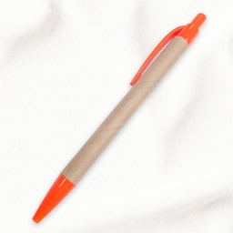 [11795B-NARANJA] BOLIGRAFO PROMOCIONAL ECO - CARTÓN