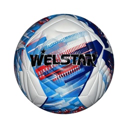 [3125C-5] PELOTA FUTBOL WELSTAR ** COSIDA NO.5 BLA/AZU/ROJO