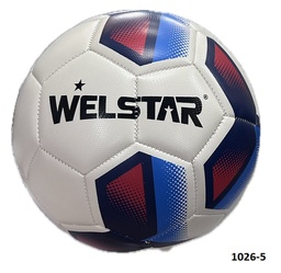 [1026-5] PELOTA FUTBOL WELSTAR NO.5 BLA/AZ/ROJ
