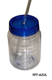 [FPT-AZUL] FRASCO PLAST.TAPA ROSCA AZUL C/SORBETE