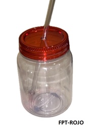 [FPT-ROJO] FRASCO PLAST.TAPA ROSCA ROJA C/SORBETE