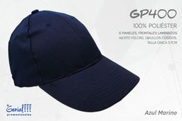 [GP400-AZULMA] GORRA GENIAL POLIESTER AZUL MARINO - VELCRO