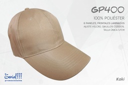 [GP400-KAKI] GORRA GENIAL POLIESTER KAKI - VELCRO