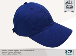 [SC-9-ROYAL] GORRA PRELAVADA LIVIANA ROYAL HEBILLA BRONCE